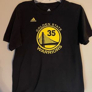 Adidas Black Golden State Warriors Kevin Durant #35 Tee Youth XL